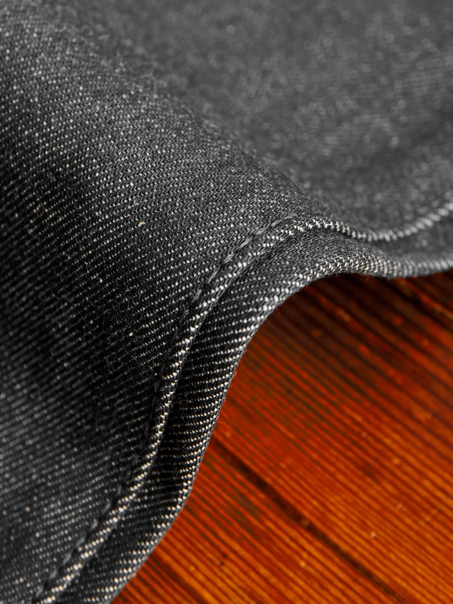 0605-70G 14oz Grey Selvedge Denim - Natural Tapered Fit
