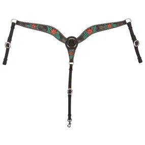 1000-23-SC Circle Y Cactus Flower Filigree Breast Collar
