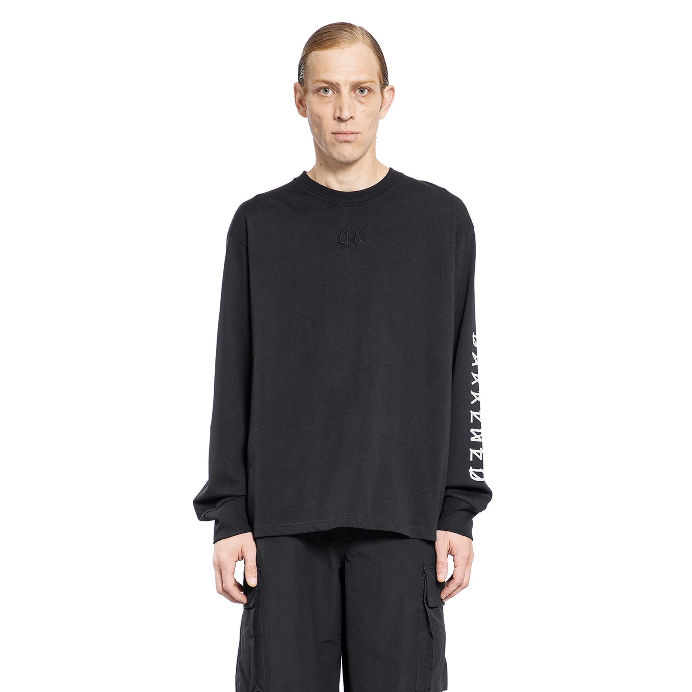 44 LABEL GROUP MAN BLACK T-SHIRTS & TANK TOPS
