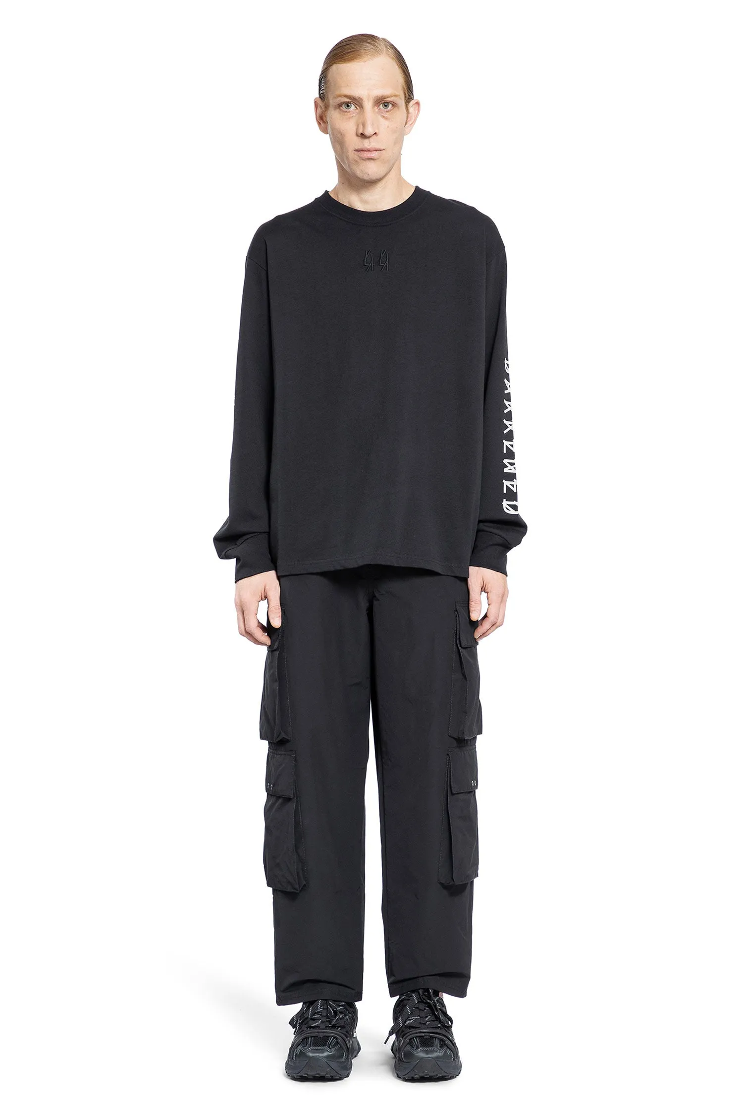 44 LABEL GROUP MAN BLACK T-SHIRTS & TANK TOPS