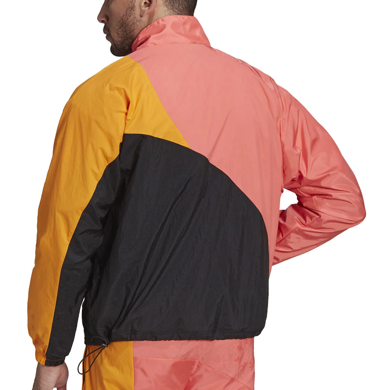 adidas Adicolor Colorblock Originals Jacket Herren Black Semi Turbo Bright Orange