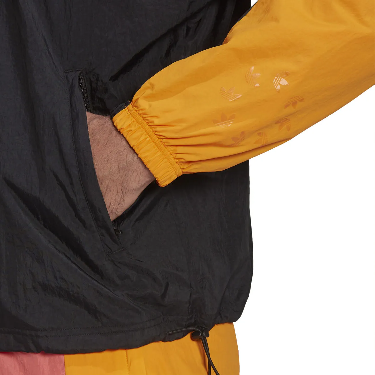 adidas Adicolor Colorblock Originals Jacket Herren Black Semi Turbo Bright Orange