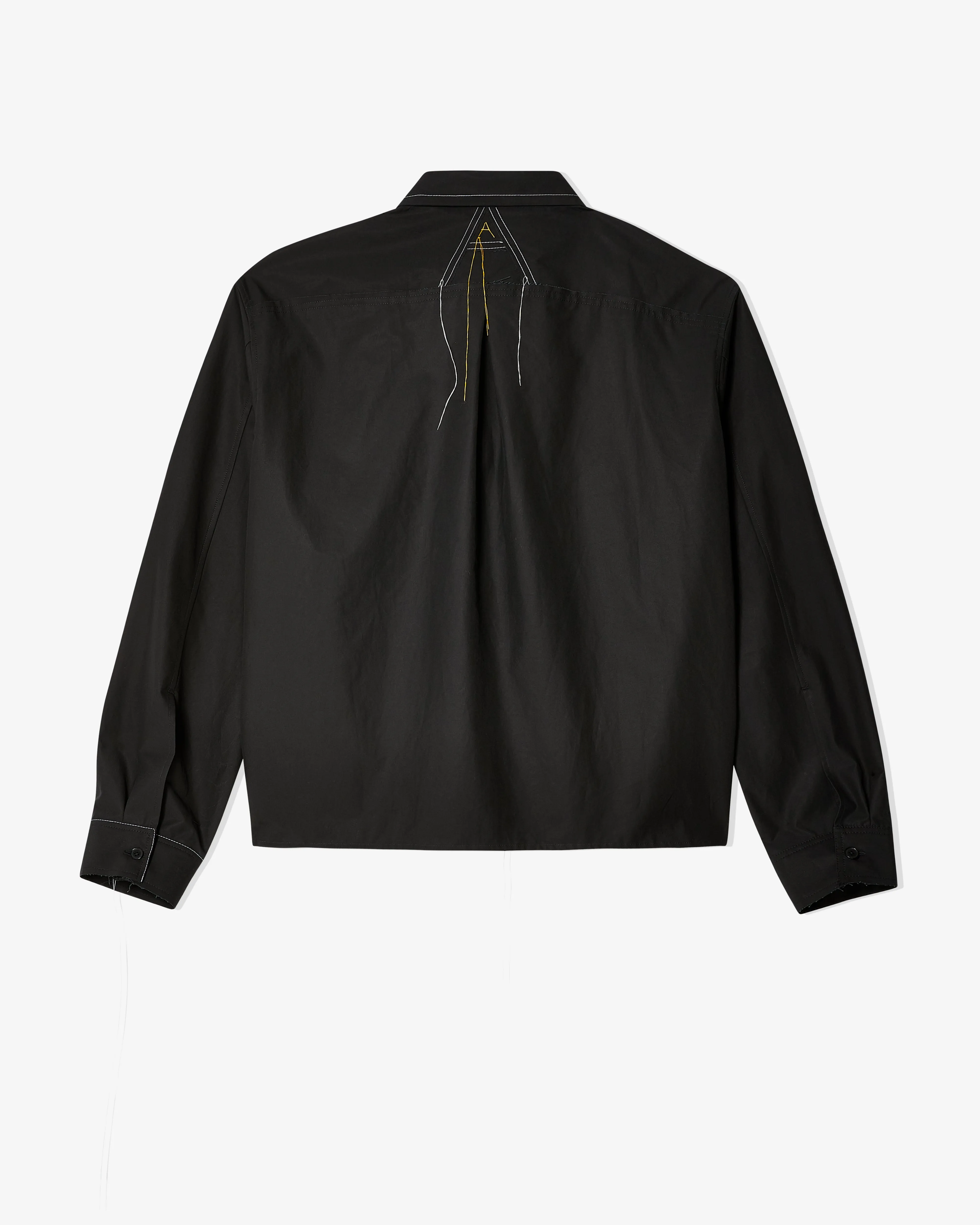 Airei - Men's Contrast Stitch Boxy Fit Shirt - (Black)