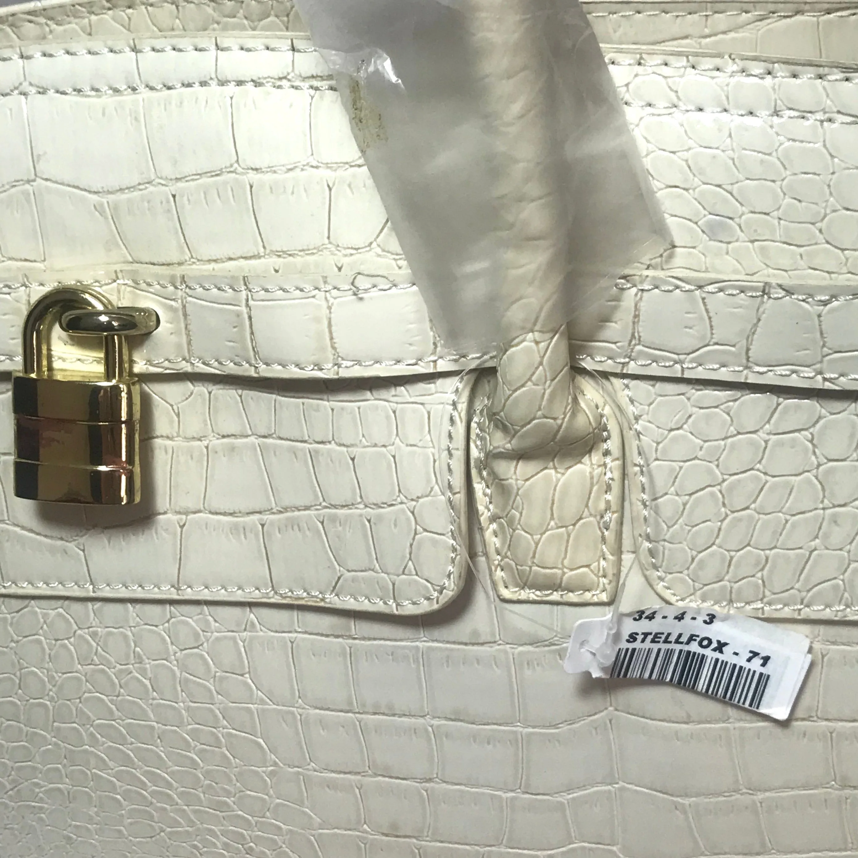 ALDO Cream Leatherette 'Stellfox' Large Tote | Brand New |
