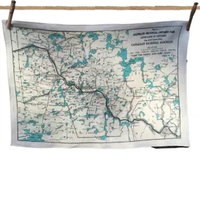 Algonquin Park Vintage Map Tea Towel