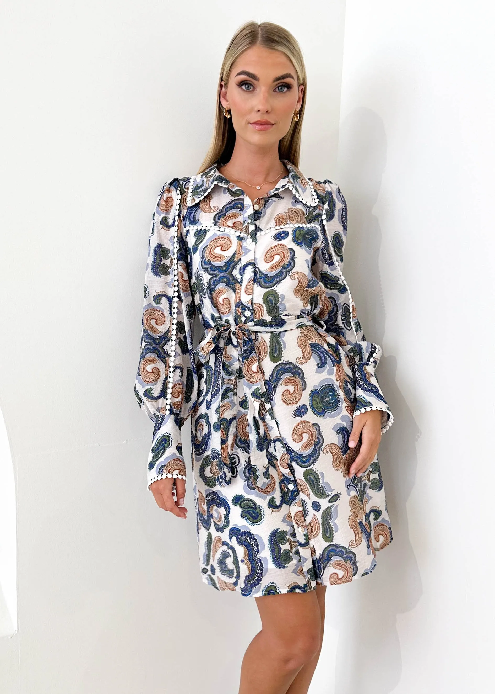 Alinka Dress - Blue Paisley