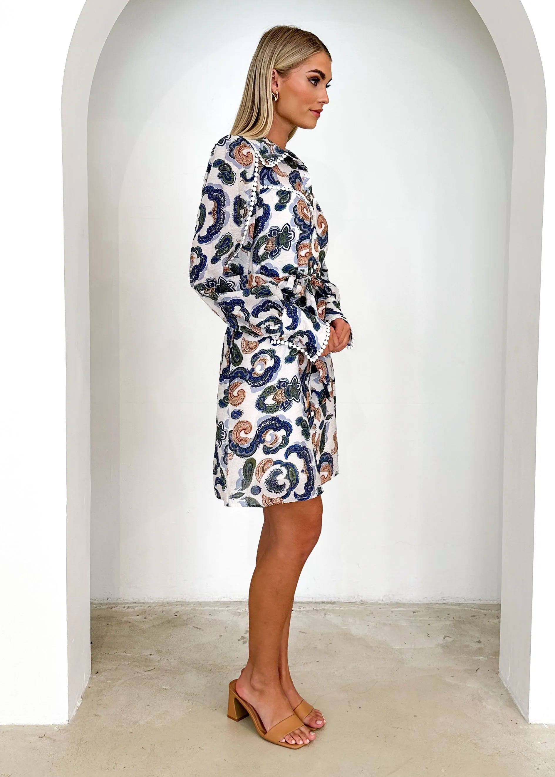 Alinka Dress - Blue Paisley