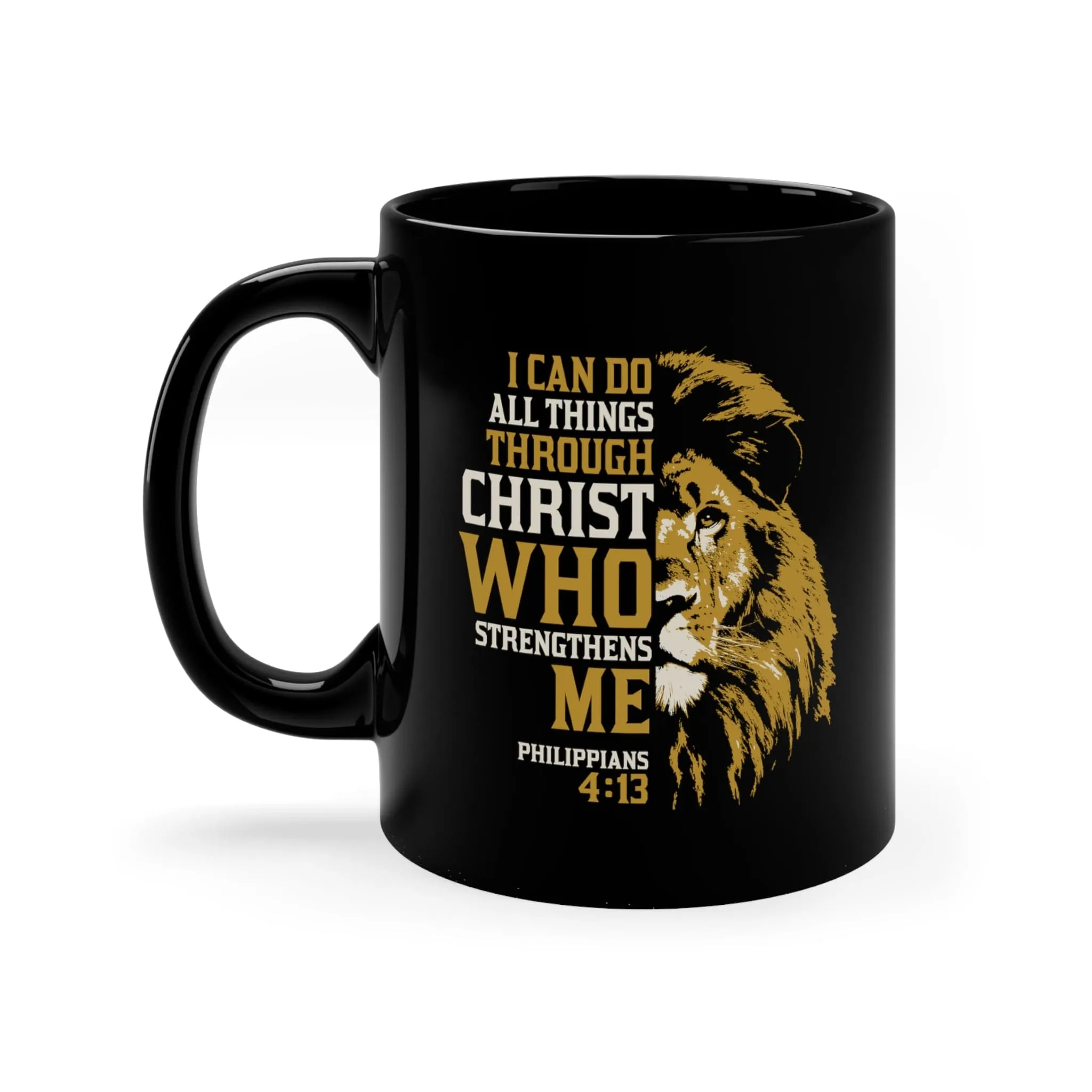 All Things Lion 11oz Black Mug