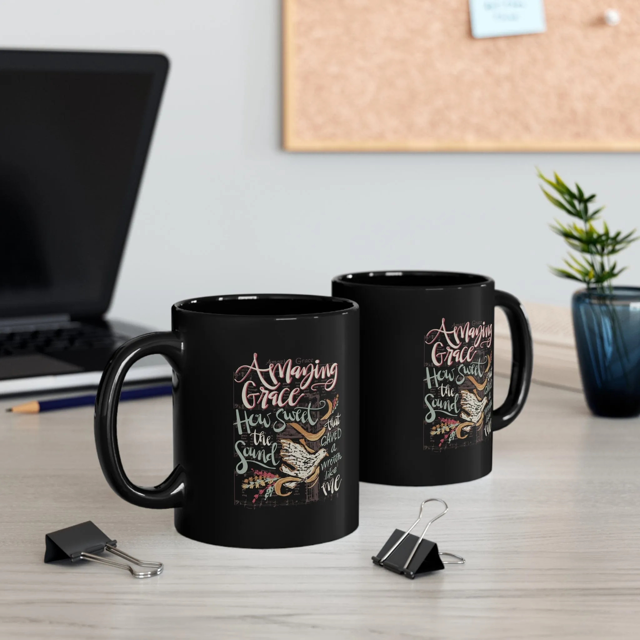 Amazing Grace 11oz Black Mug