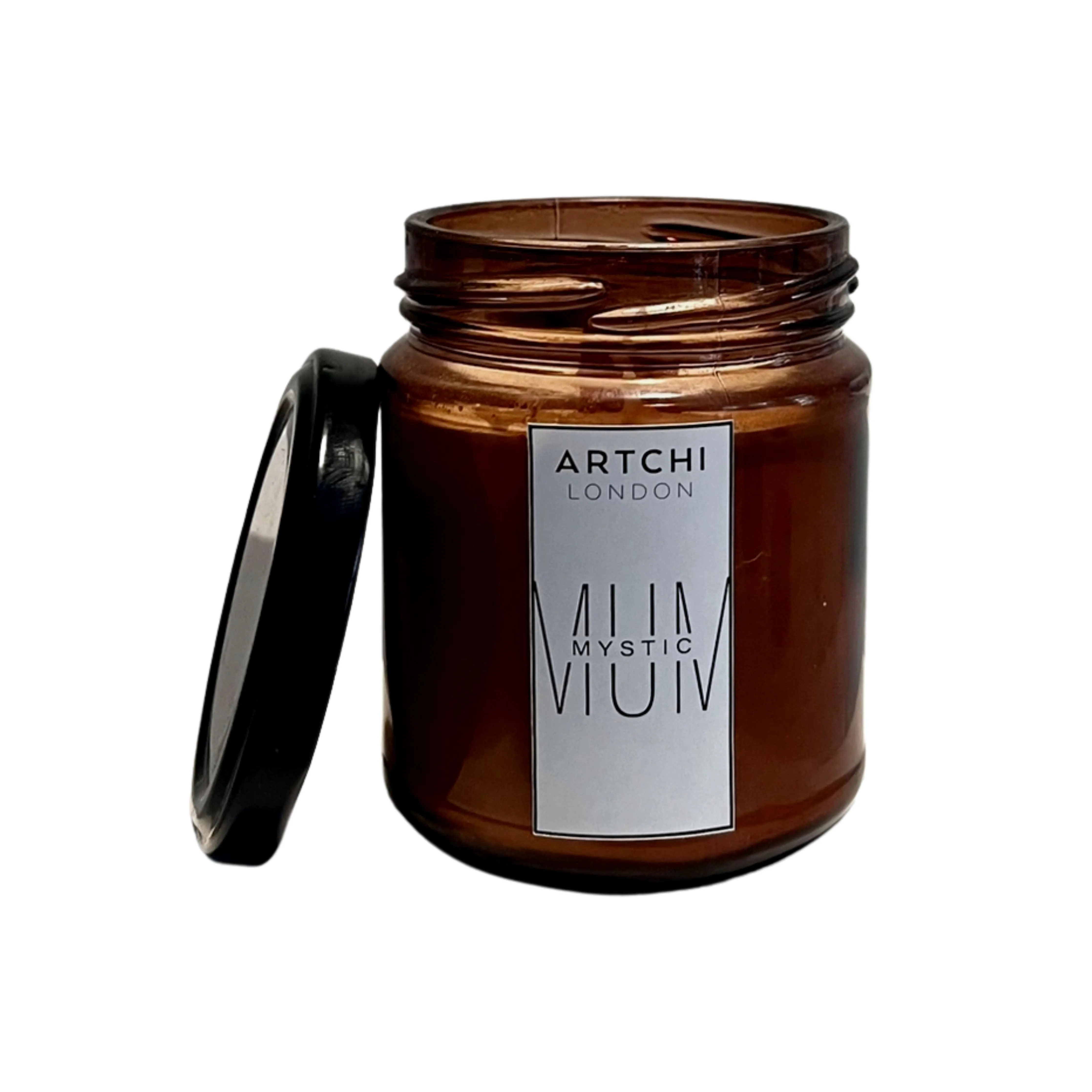 Amber Glass Natural Soy Wax Candle