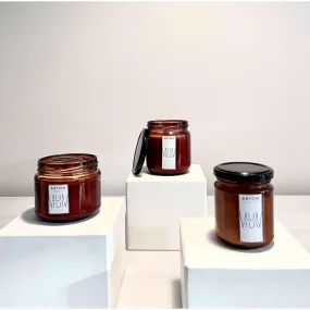 Amber Glass Natural Soy Wax Candle