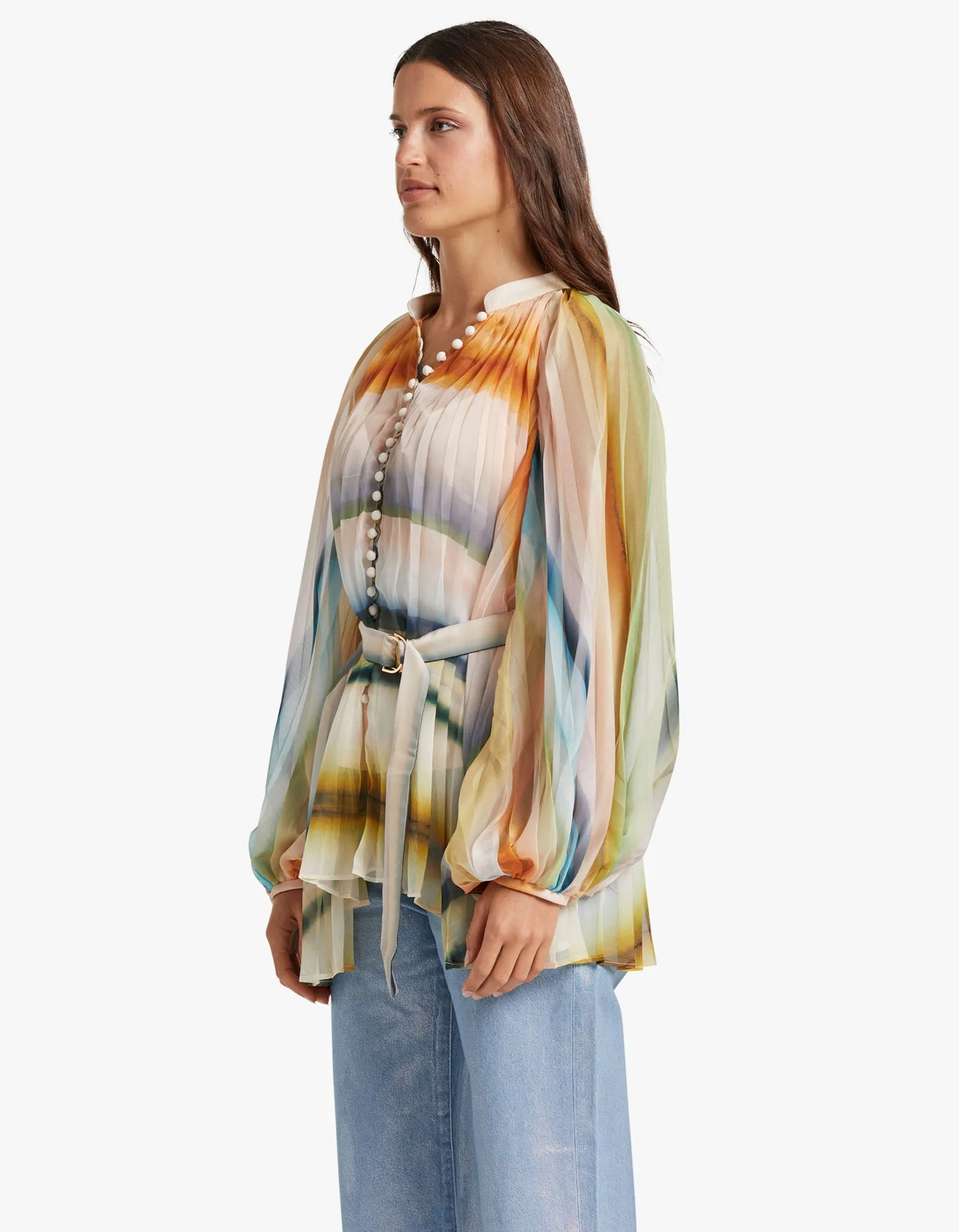 Astone Blouse - Watercolour Stripe