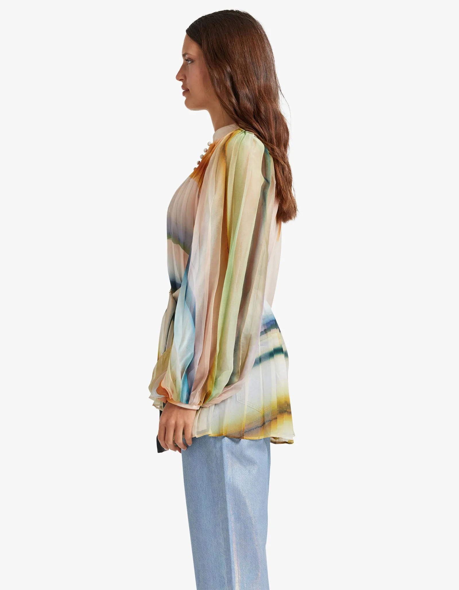 Astone Blouse - Watercolour Stripe