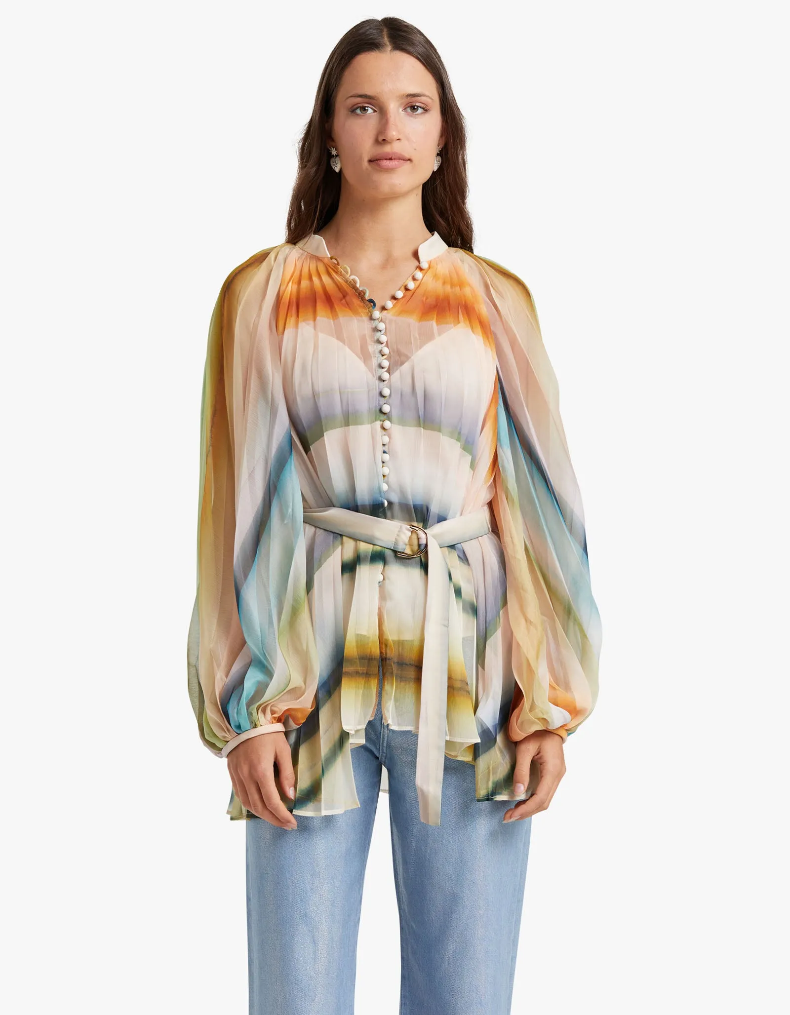 Astone Blouse - Watercolour Stripe