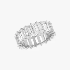 Baguette CZ Eternity Band Silver