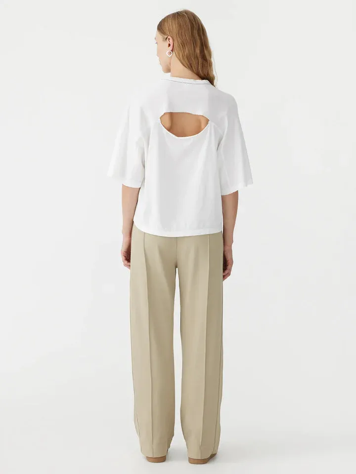 Bassike Back Splice Boxy S/S T.Shirt - White