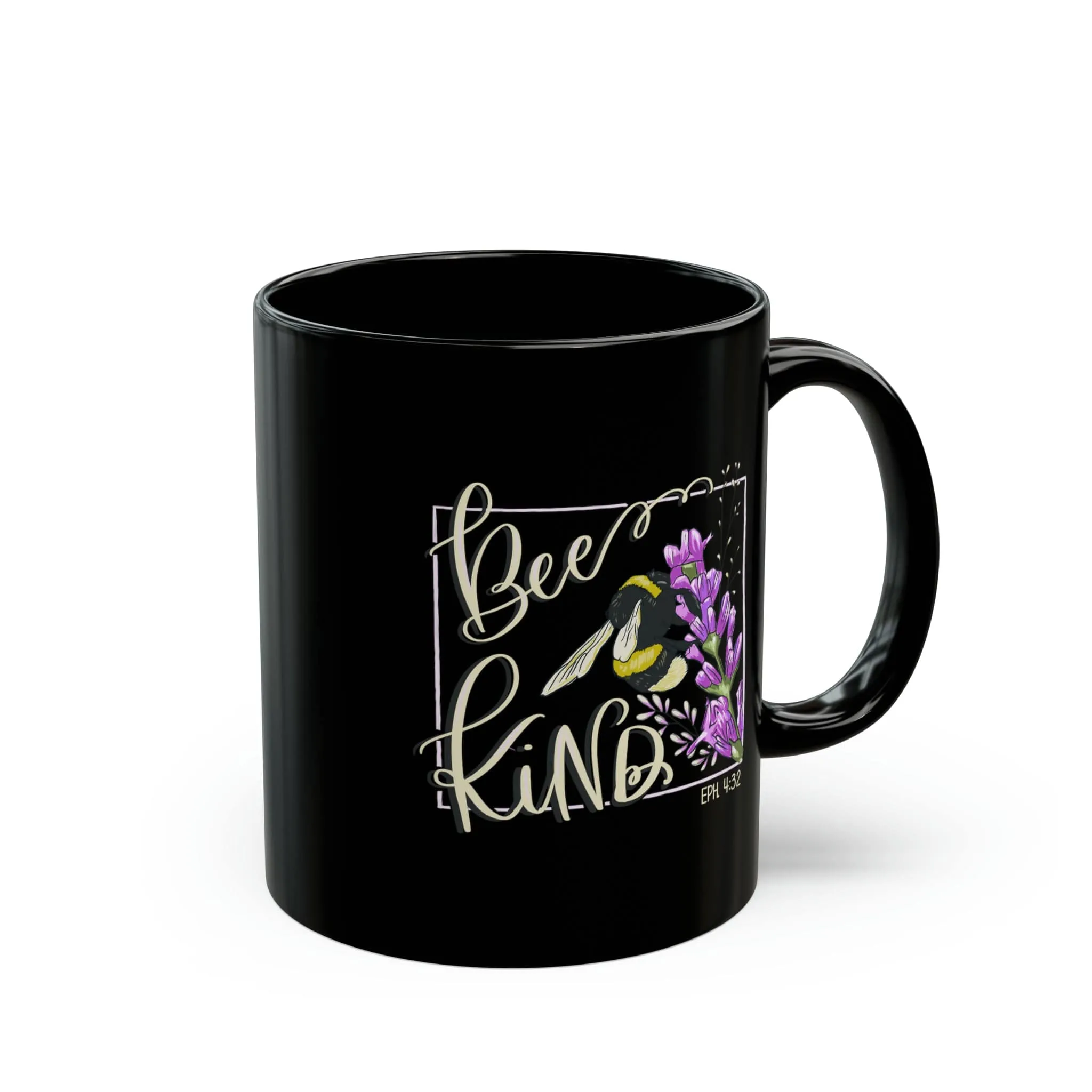 Bee Kind 11oz Black Mug