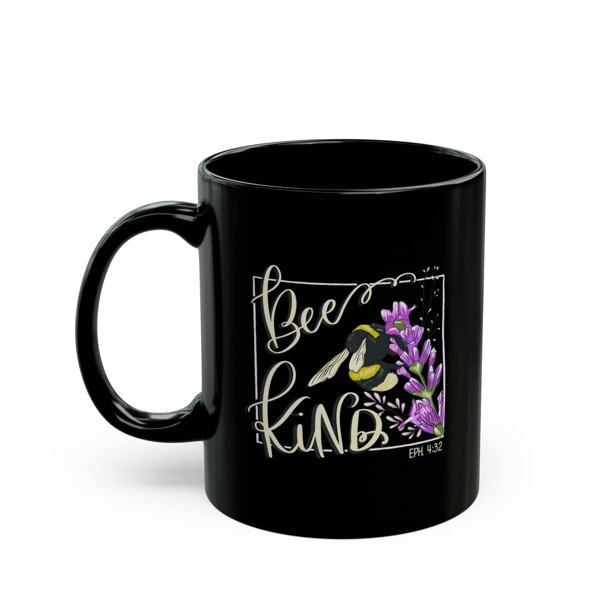Bee Kind 11oz Black Mug