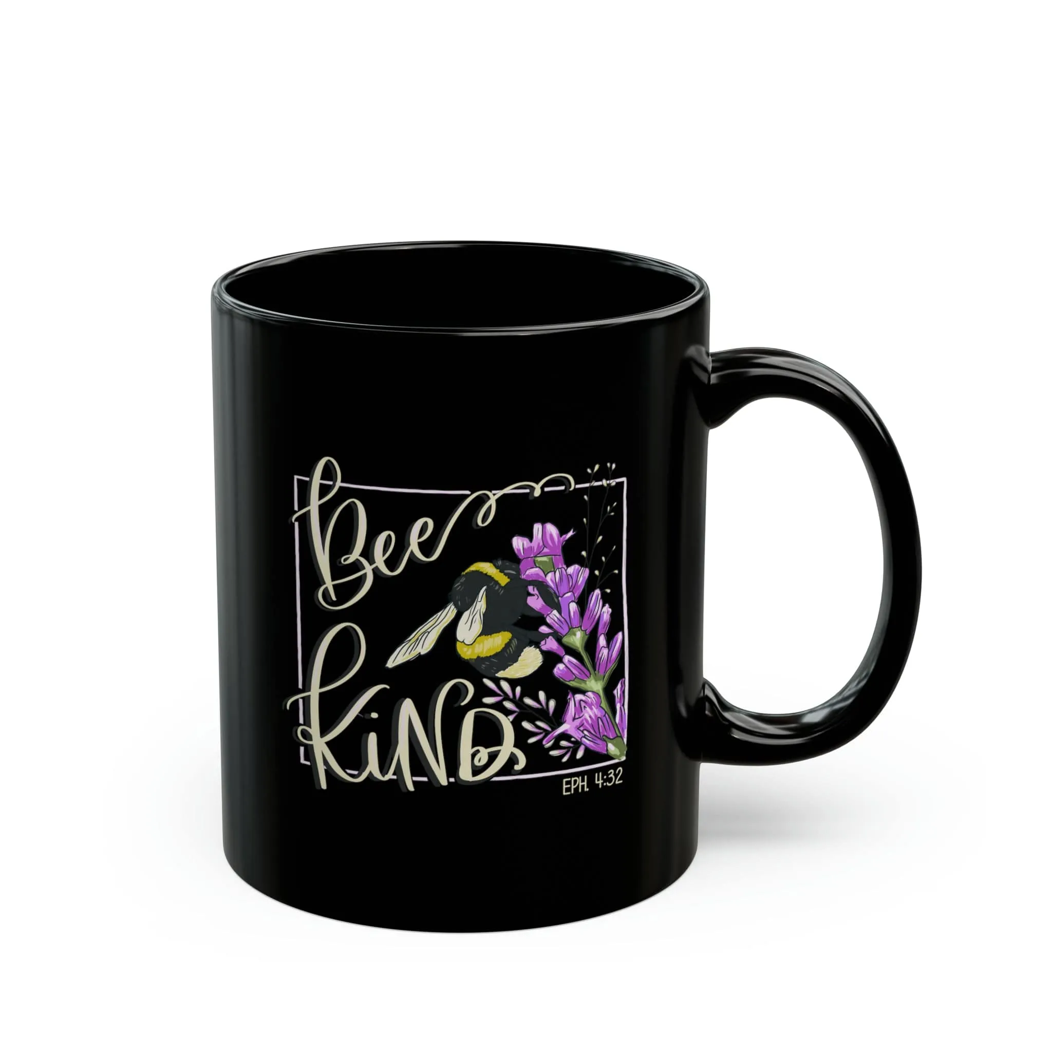 Bee Kind 11oz Black Mug