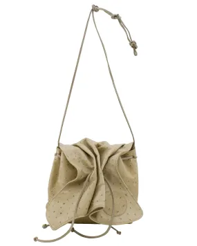 Beige Ostrich Mini Sac