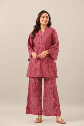 Bhandej  on Maroon Lounge Co-ord Set