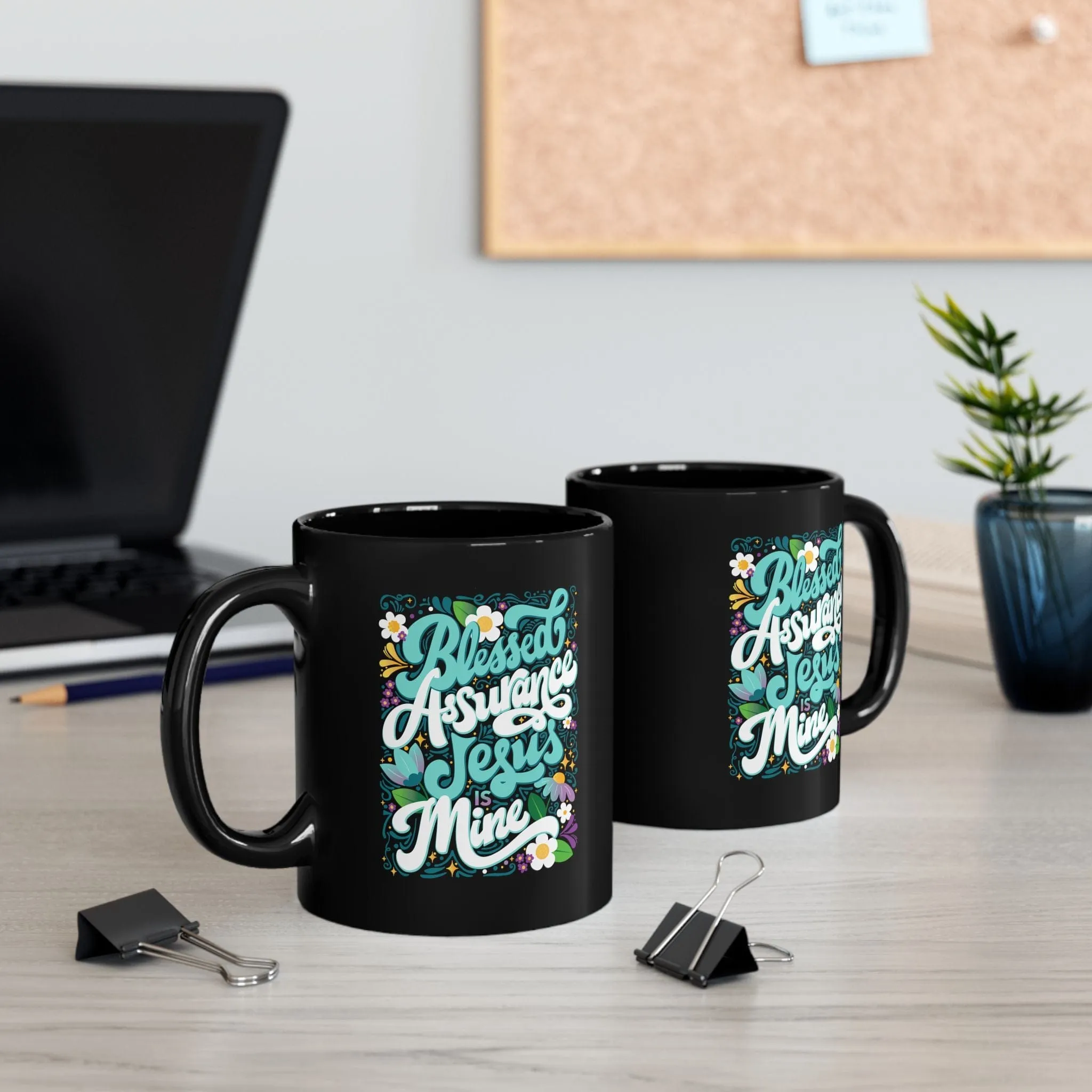 Blessed Assurance 11oz Black Mug