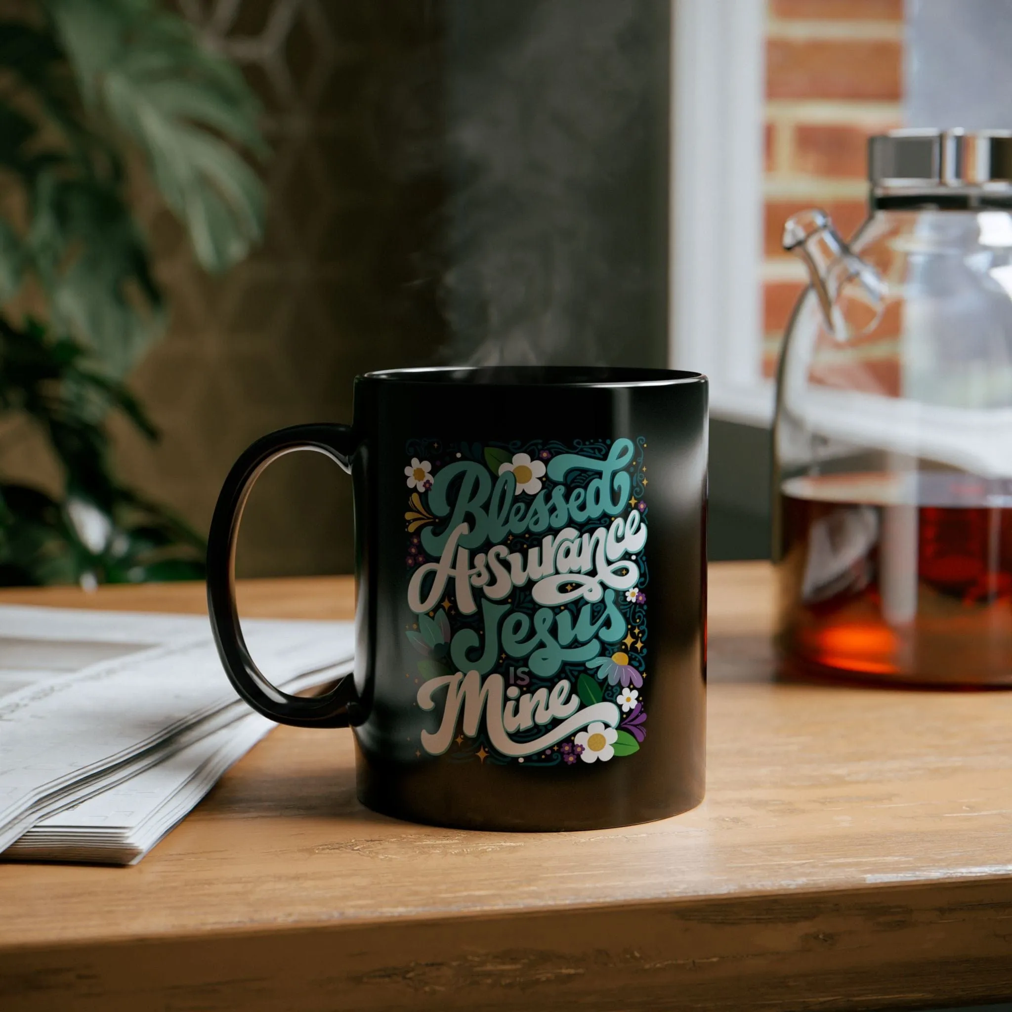 Blessed Assurance 11oz Black Mug