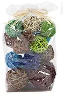BLUE DRIED PLANT HANDMADE ORBS & VASE FILLER WITH VARYING DESIGNS,