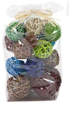 BLUE DRIED PLANT HANDMADE ORBS & VASE FILLER WITH VARYING DESIGNS,