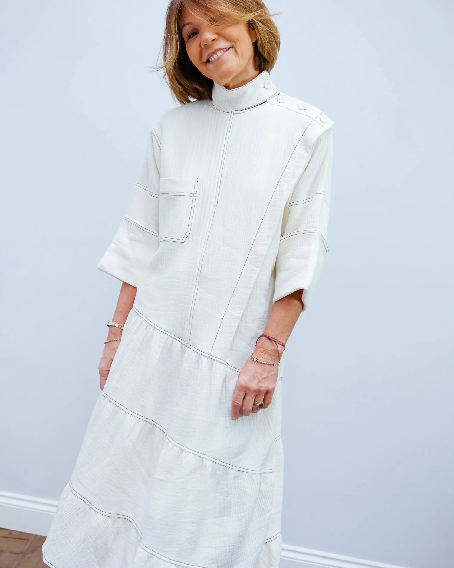 BMB Cacalia dress in soft white