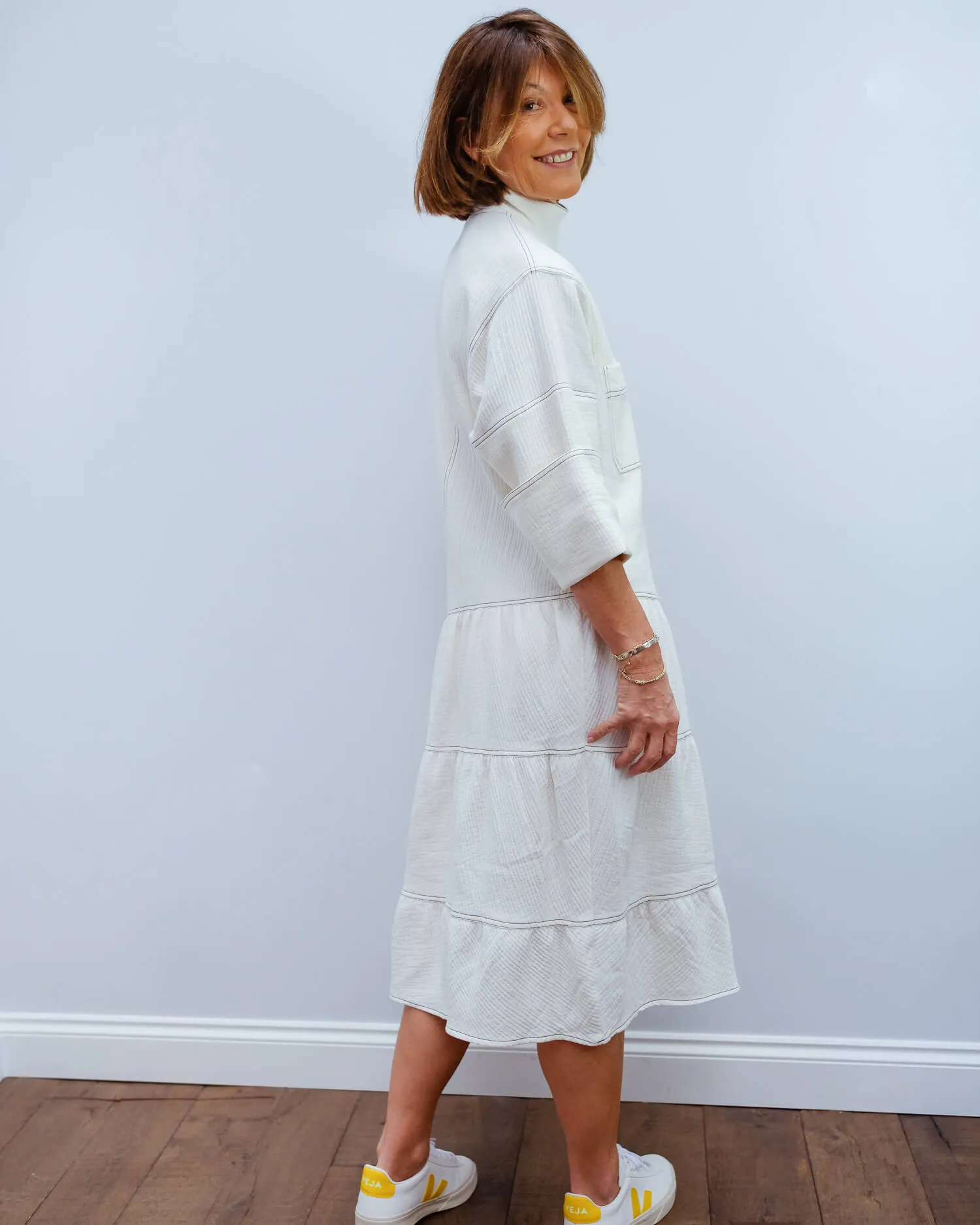 BMB Cacalia dress in soft white