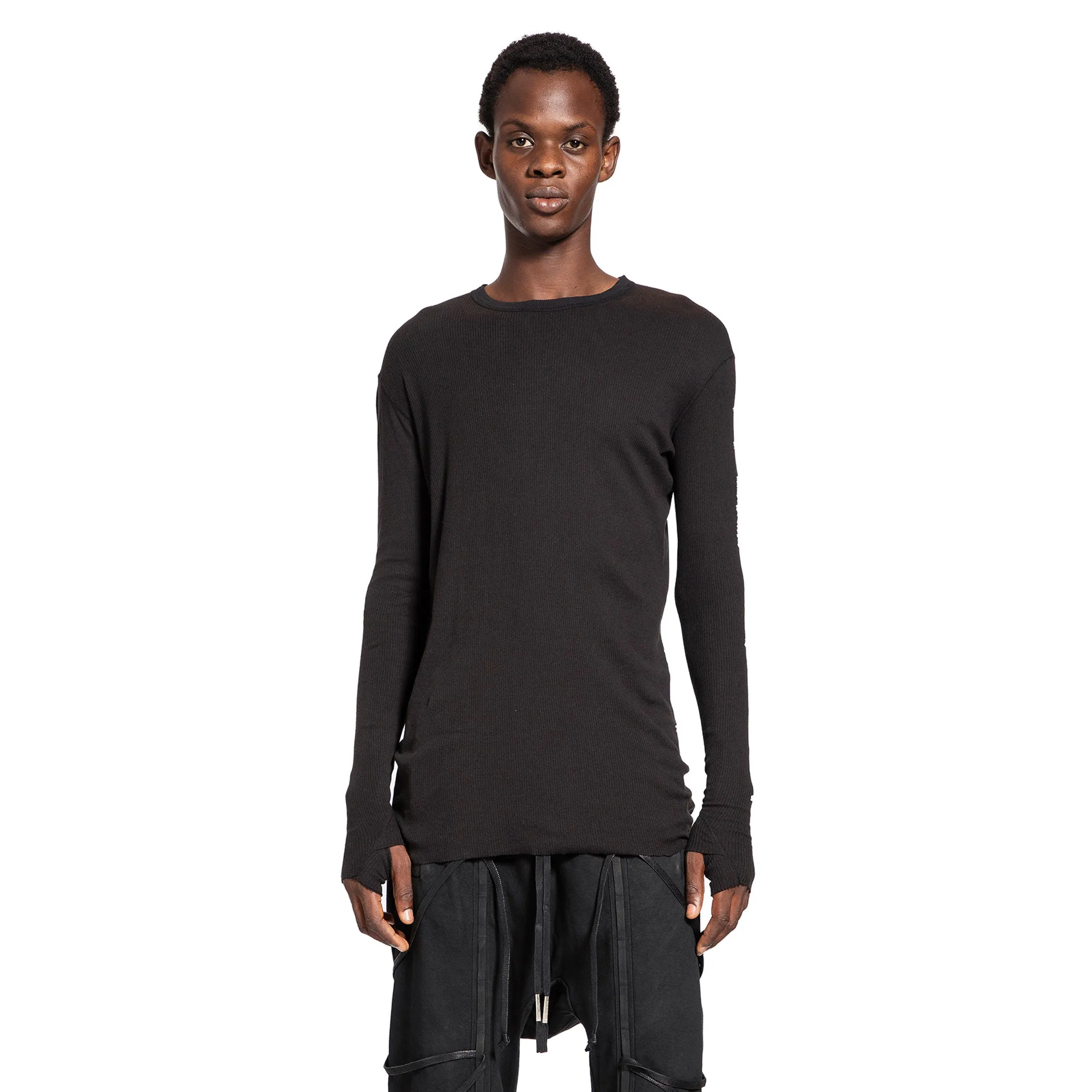 BORIS BIDJAN SABERI MAN BLACK T-SHIRTS & TANK TOPS