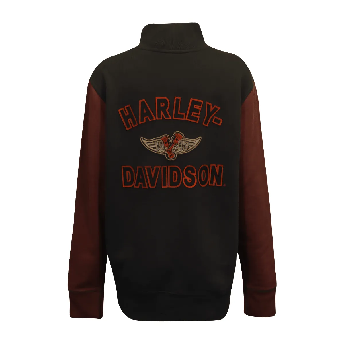 Branded  Men's Sweatshirt Black Maroon Raglan Wings 1/4 Zip L/S (S10)