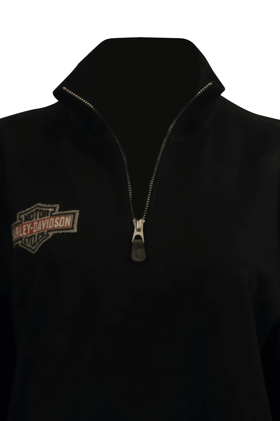 Branded  Men's Sweatshirt Black Orange Official Logo 1/4 Zip L/S (S06)