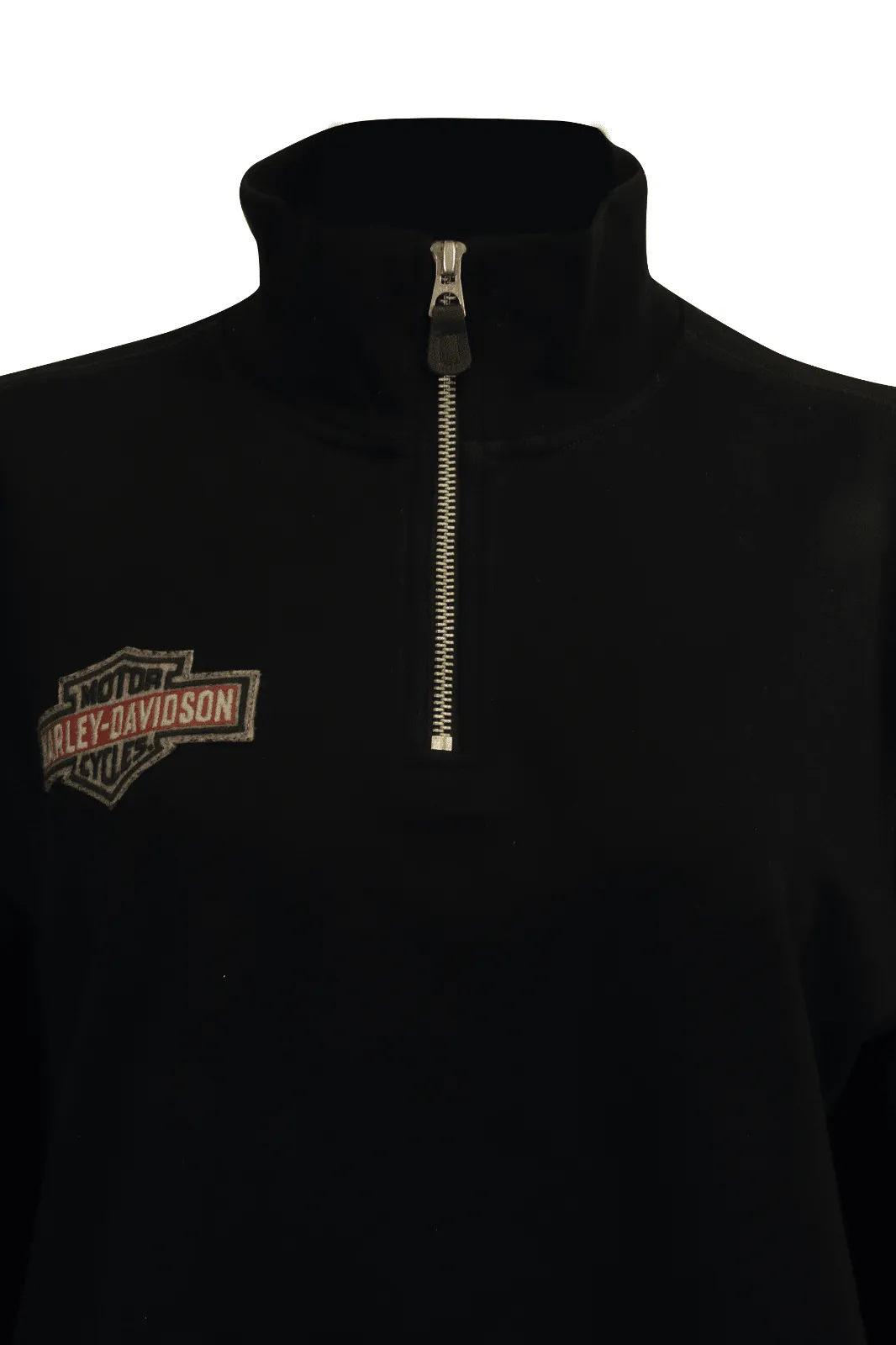 Branded  Men's Sweatshirt Black Orange Official Logo 1/4 Zip L/S (S06)