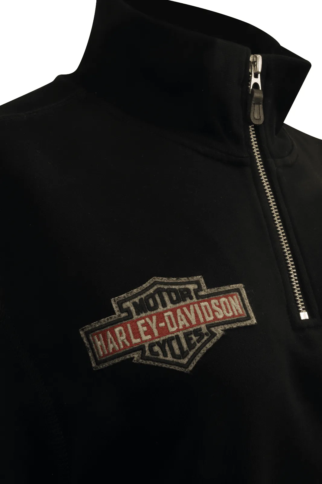 Branded  Men's Sweatshirt Black Orange Official Logo 1/4 Zip L/S (S06)