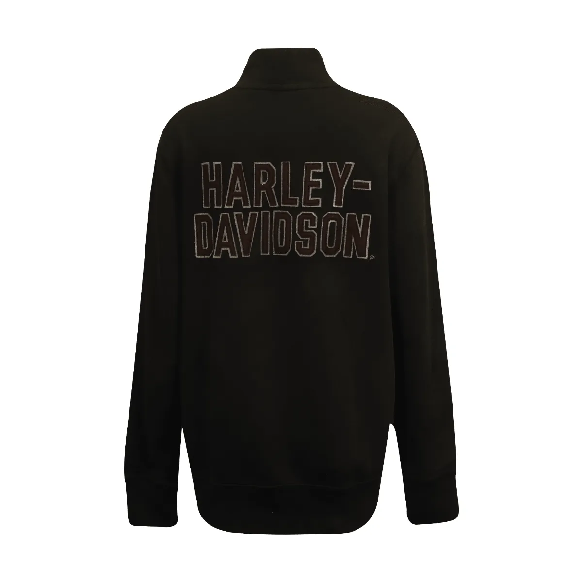 Branded  Men's Sweatshirt Black Wings Embroidered 1/4 Zip L/S (S09)