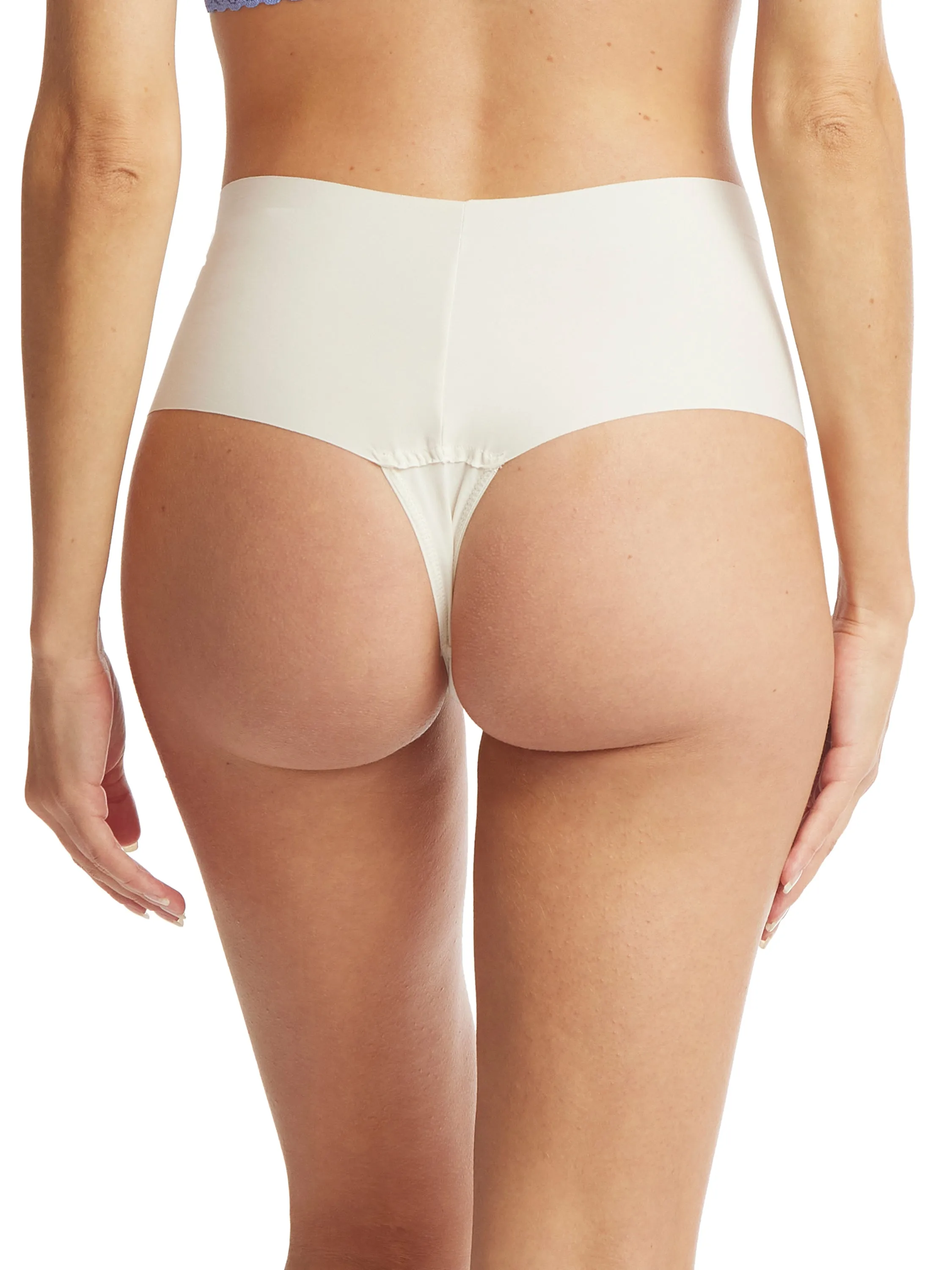 BreatheSoft® High Rise Thong Linen White Sale