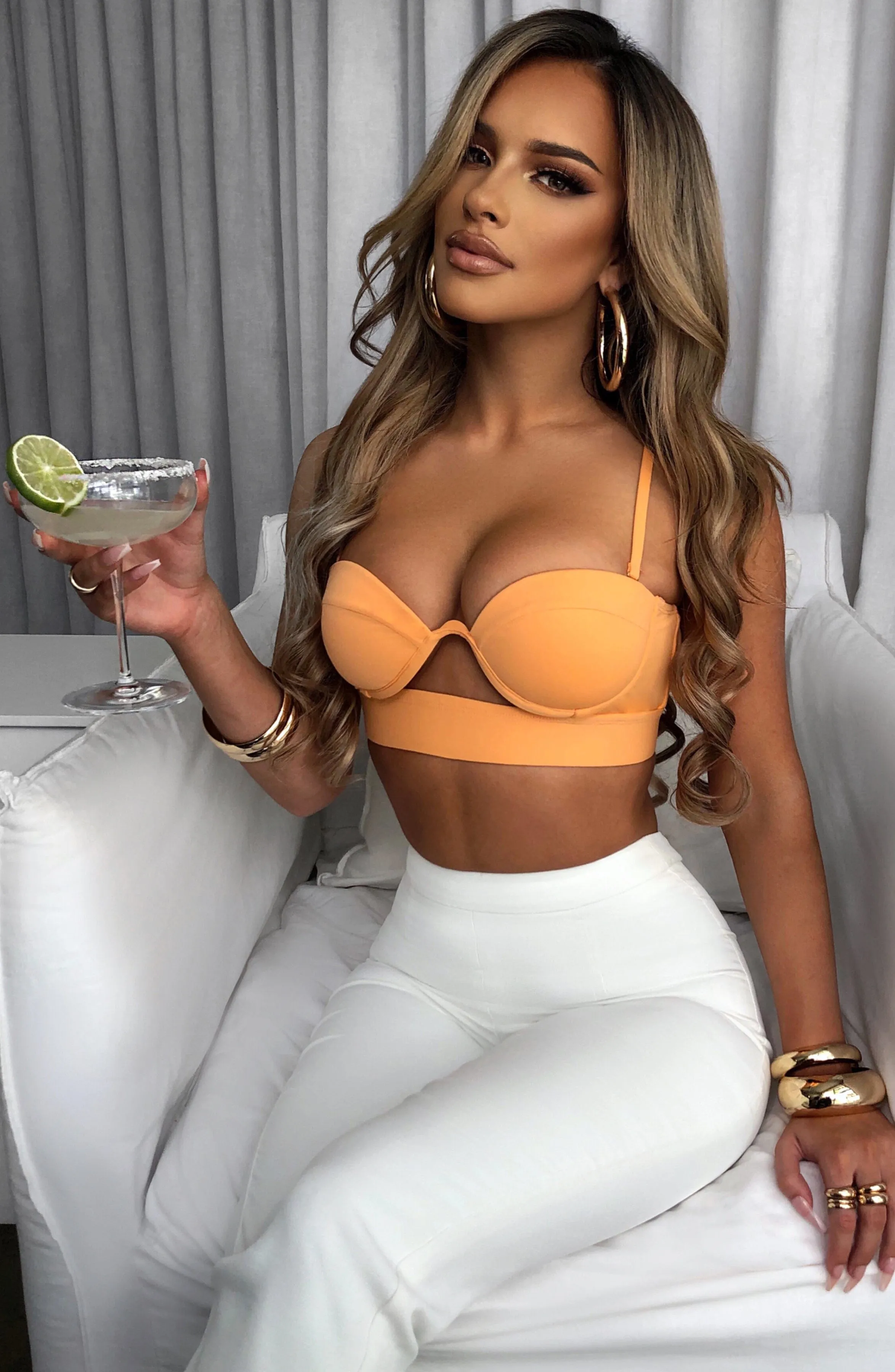 Brienna Top - Tangerine