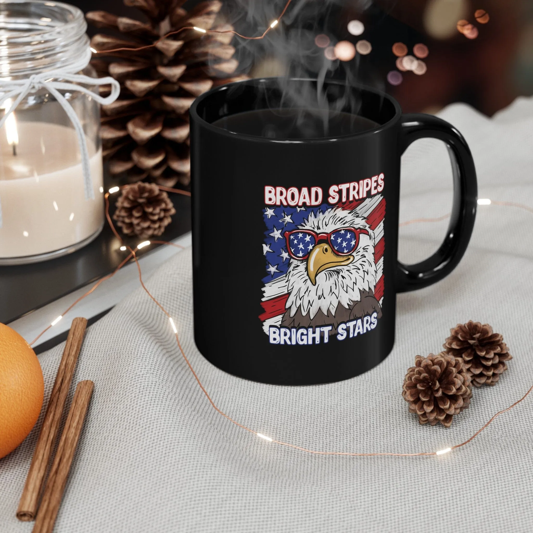 Bright Stars Eagle 11oz Black Mug