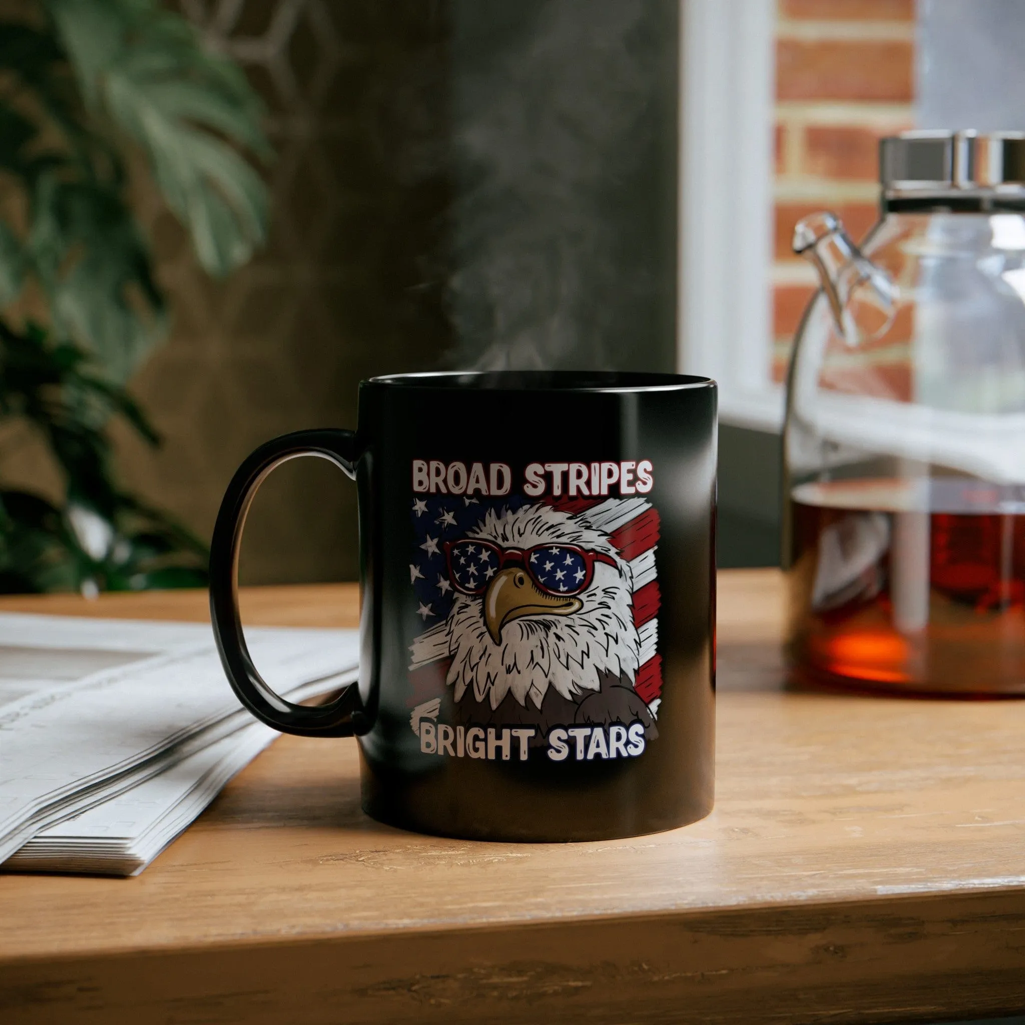 Bright Stars Eagle 11oz Black Mug