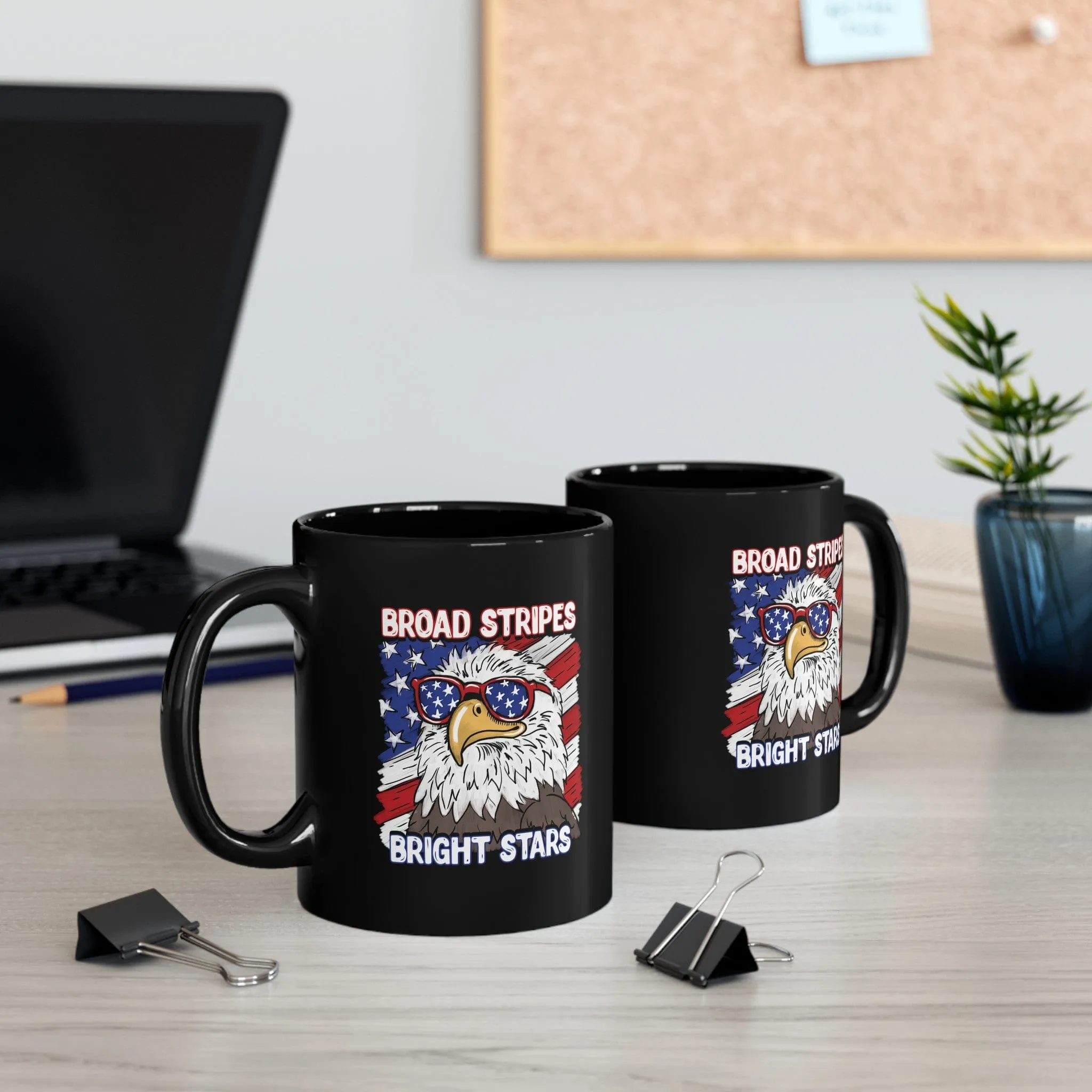 Bright Stars Eagle 11oz Black Mug