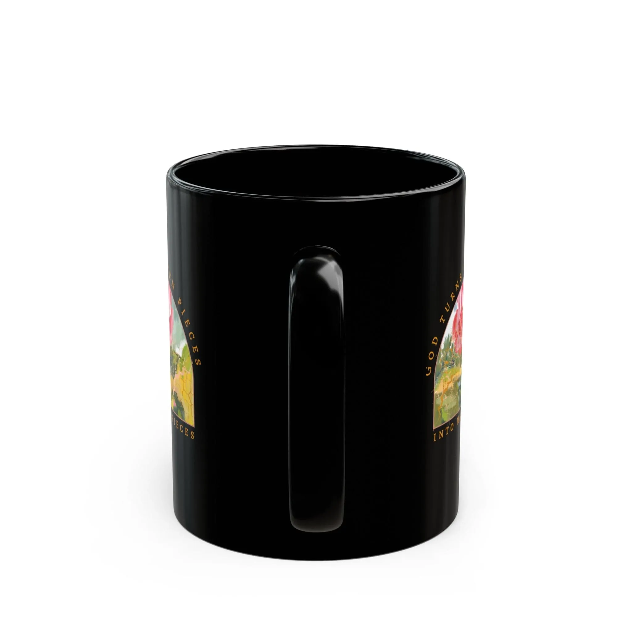 Broken Pieces 11oz Black Mug