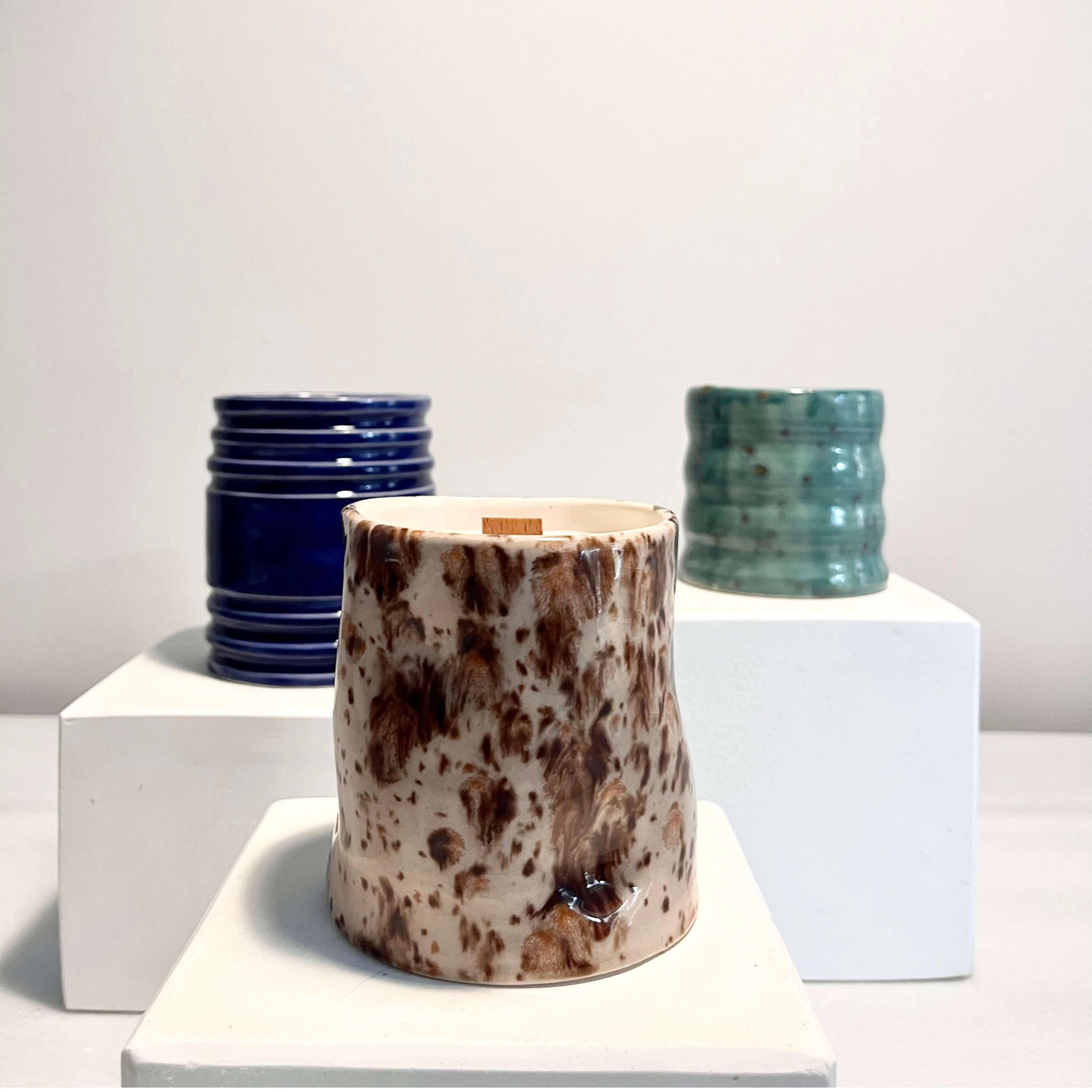 Brown Ceramic Natural Soy Wax Candle