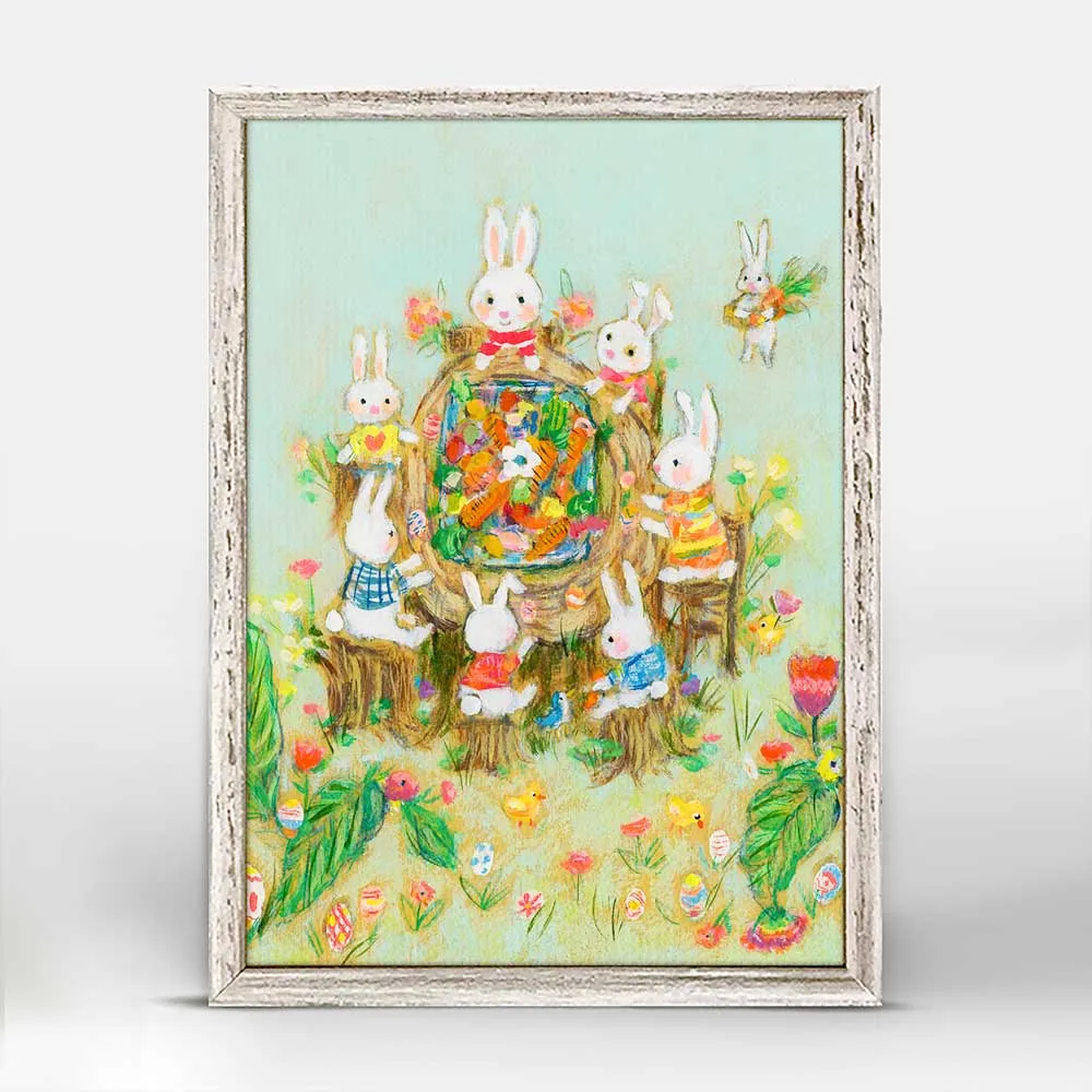 Buns Easter Feast Mini Framed Canvas