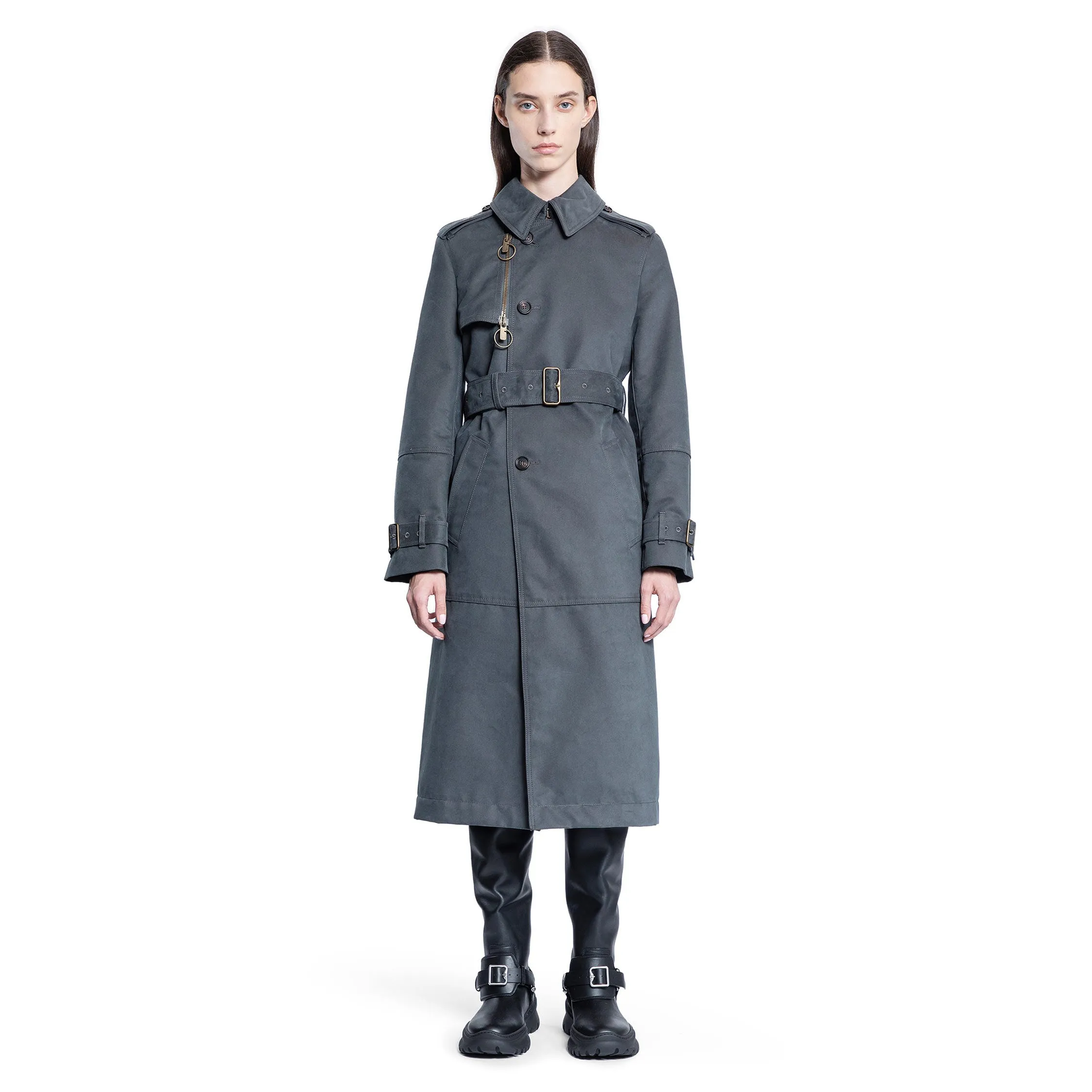 BURBERRY WOMAN GREY COATS
