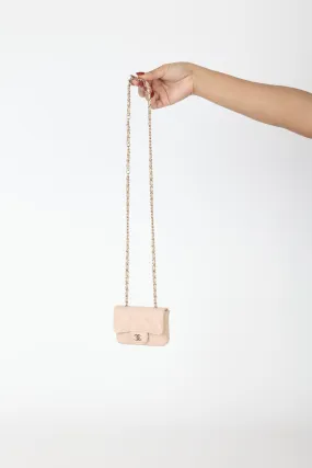 Chanel Caviar 22C Beige Cardholder Belt Bag