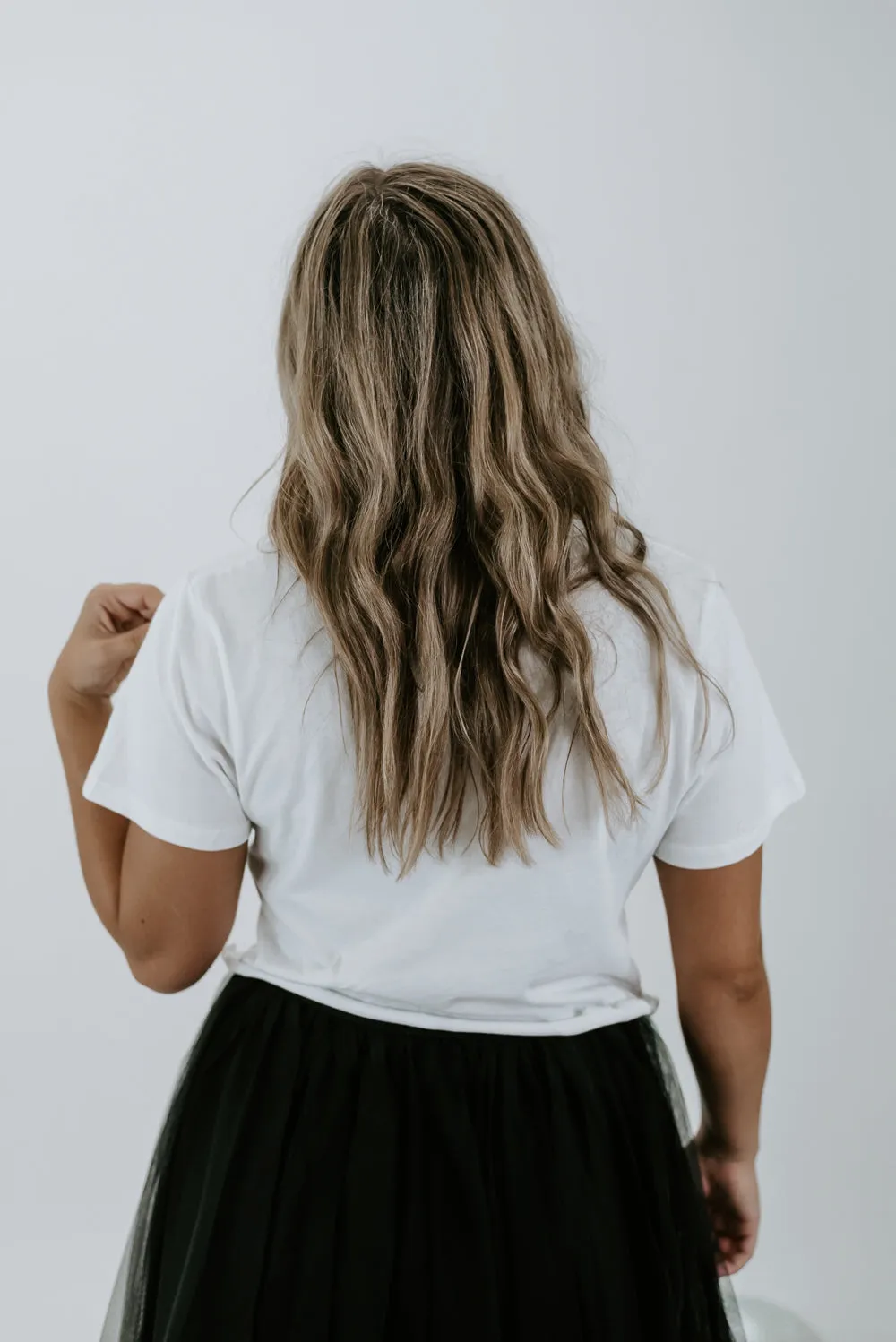 Check Trick Checkered Crop , White