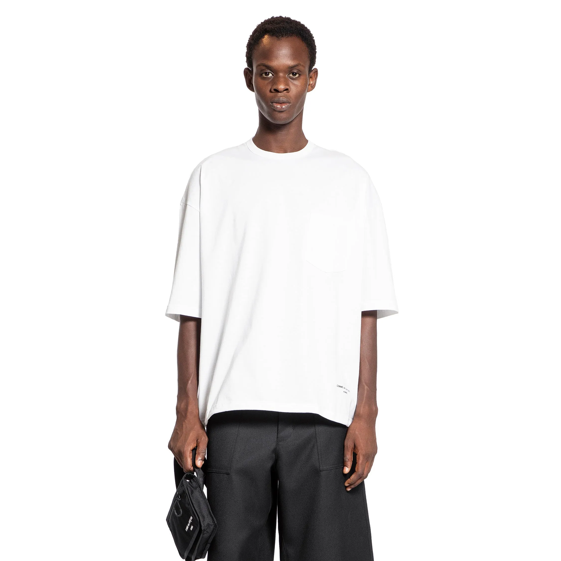 COMME DES GARCONS HOMME MAN WHITE T-SHIRTS & TANK TOPS