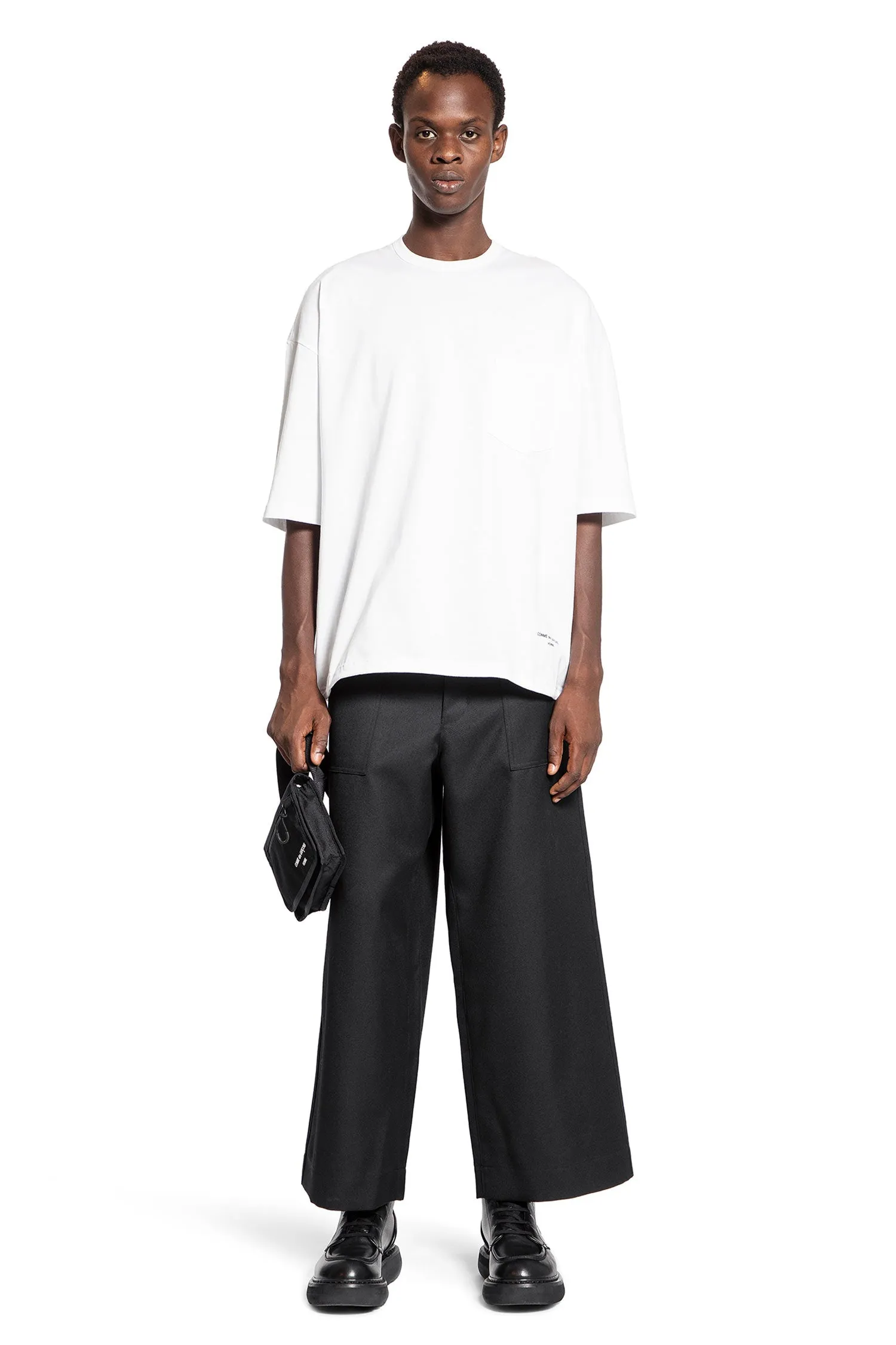 COMME DES GARCONS HOMME MAN WHITE T-SHIRTS & TANK TOPS